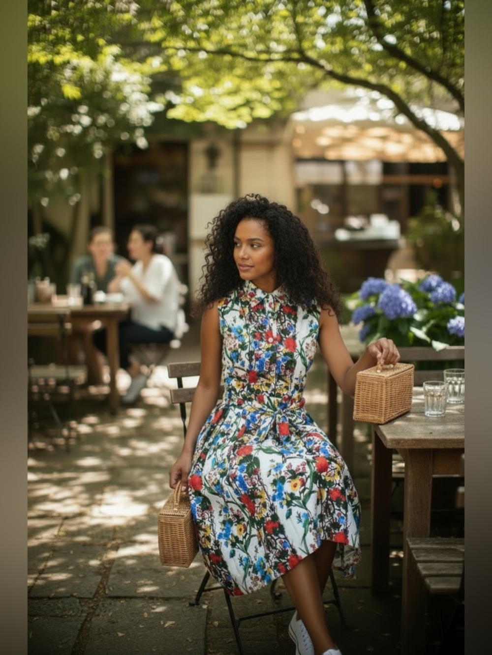 Samantha Sung Floral Multicolor Dress, Size 8